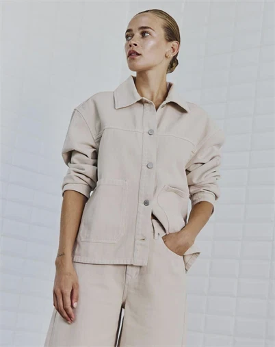 With Black - WBKarolina Worker Jakke - Oatmeal